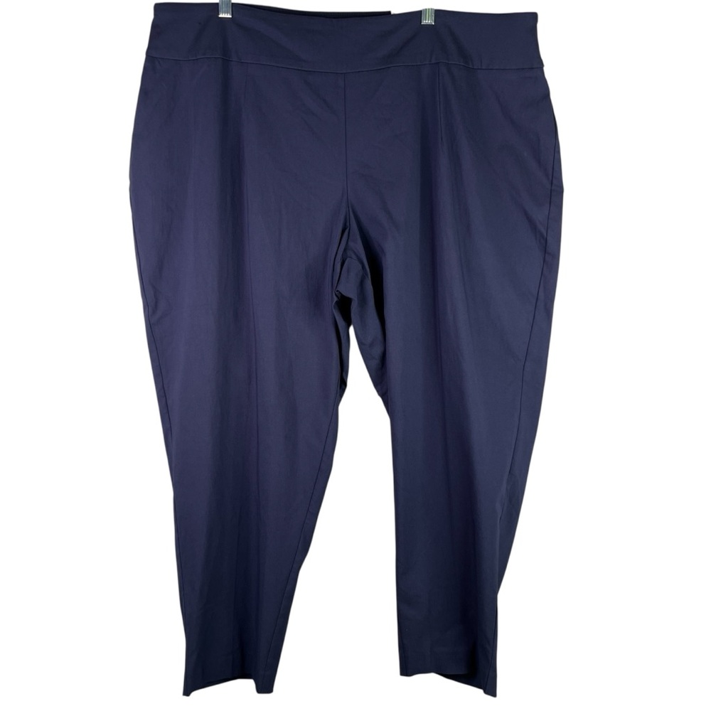 Cato Pants Womens 24W Navy Blue Classic Slim Ankle Pull On Business Casual